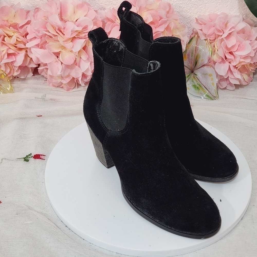 Steve Madden Chelsea Boots Black Leather Women Sz: 7.5 - Picture 10 of 12